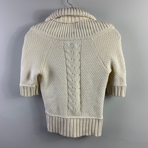 Express | Cream Knit Cowl Sweater - Picture 2 of 5